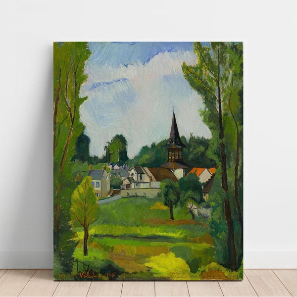 Reproduktion des Gemäldes Kirche von Vieux Moulin bei Compiègne (Oise) - Suzanne Valadon