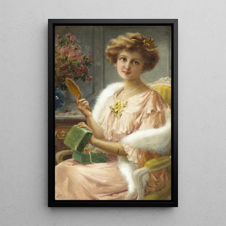 Emile Vernon - A Young Lady With A Mirror.webp