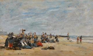 Eugne Boudin - Berck groupe de pcheuses assises sur la grve.webp