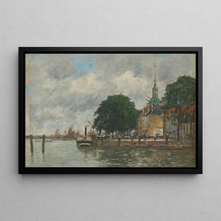 Eugne Boudin - Dordrecht Un quai du port.webp