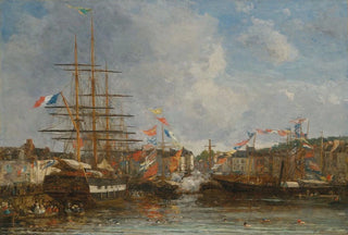 Eugne Boudin - Fte dans le bassin dHonfleur.webp