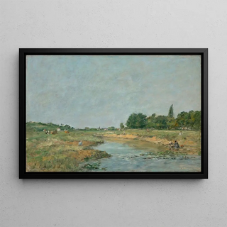 Eugne Boudin - Laveuses au bord de la rivire.webp