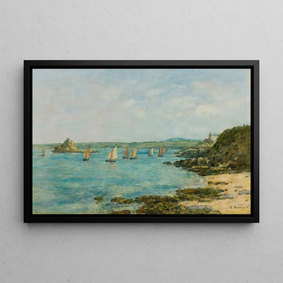 Eugne Boudin - Rivage Douarnenez Bateaux De Pche Dans La Baie.webp