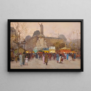 Eugne GalienLaloue - La Place du Republic Paris.webp