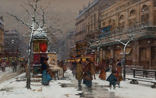 Eugne GalienLaloue - Paris boulevard en hiver.webp