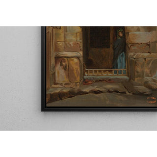 Femme arabe dans une porte - Jean-Léon Gérôme | Reproduction Tableau Décoration murale affiche copie