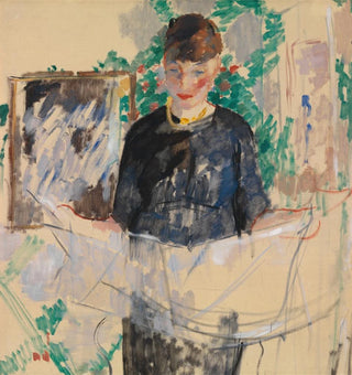 Femme en noir lisant un journal - Rik Wouters
