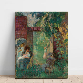 Femmes et Enfants dans un Jardin en Été - Henri Lebasque | Reproduction Tableau Décoration murale affiche copie