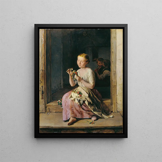 Ferdinand Georg Waldmller - The wreath winder.webp