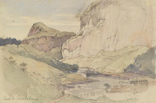 Ferdinand Keller - Flusslauf mit aufragender Felswand.webp