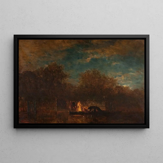 Flix Ziem - Venise la sortie du Jardin franais au crpuscule.webp