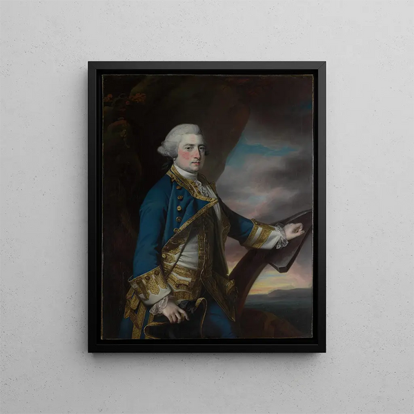 Amiral Harry Paulet 1719-1794 Sechster Herzog von Bolton - Francis Cotes — gerahmtes Bild an der Wand