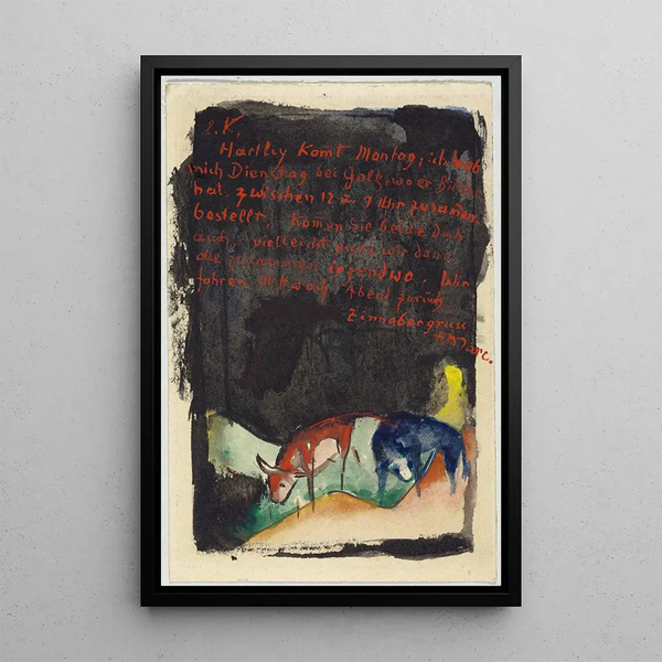 Vermillon - Franz Marc — gerahmtes Bild an der Wand