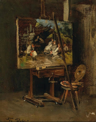 Franz von Defregger - The Easel of the Artist.webp