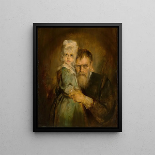 Franz von Lenbach - Selbstbildnis mit Tochter Marion.webp