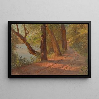 Frederic Edwin Church - Landscape from North American Road by a Lake.webp