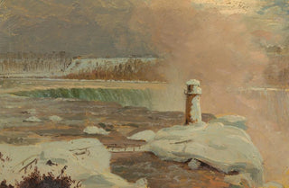 Frederic Edwin Church - Niagara River and Falls in Snow.webp