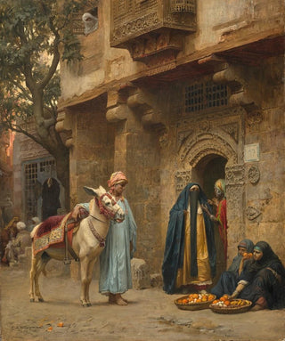 Frederick Arthur Bridgman - Femmes arabes devant une porte.webp