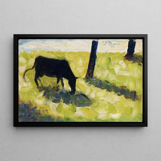 Georges Seurat - Black Cow in a Meadow.webp