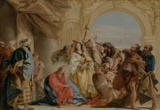 Giovanni Domenico Tiepolo - Christ and the Woman Taken in Adultery.webp