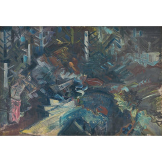 Groupe d'hommes dans les bois - Arnold Peter Weisz-Kubínčan | Reproduction Tableau Décoration murale affiche copie