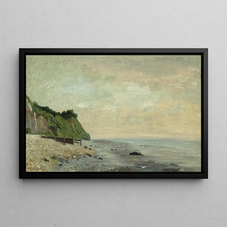 Gustave Courbet - Cliffs on the Sea Coast Small Beach Sunrise Falaise au bord de la mer vu Petite Plage soleil levant.webp