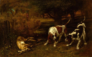 Gustave Courbet - Hunting Dogs with Dead Hare.webp