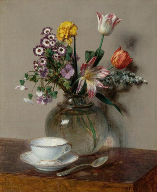 Henri FantinLatour - Nature morte la tasse de caf.webp