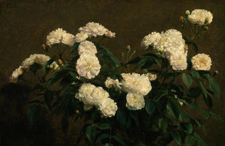 Henri FantinLatour - Still Life of White Roses.webp