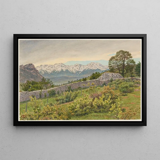 Henri Rivire - Matin gris sur les Alpes Barberaz.webp