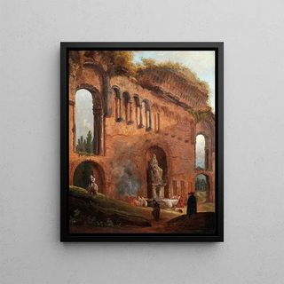 Hubert Robert - Roman ruins with laundresses.webp
