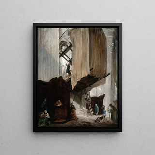 Hubert Robert - Sculpteur travaillant la statue dun saint SaintPierre de Rome.webp