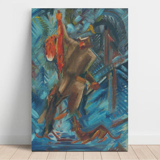 Hunter with a Fox in His Hand 1940 - Arnold Peter Weisz-Kubínčan | Reproduction Tableau Décoration murale affiche copie