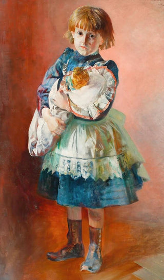 Jacek Malczewski - Portrait of Julia artists daughter with a doll.webp