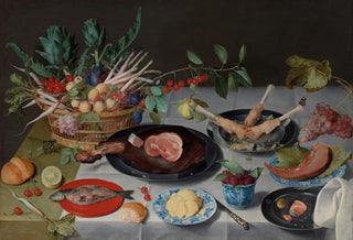 Jacob van Hulsdonck - Still Life with Meat Fish Vegetables and Fruit.webp