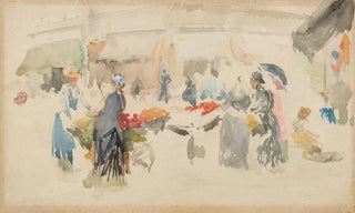 James Abbott McNeill Whistler - Flower Market Dieppe.webp
