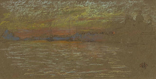 James Abbott McNeill Whistler - The RivaSunset Red and Gold.webp