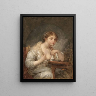 JeanBaptiste Greuze - A Young Woman With a Birdcage.webp
