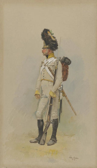 JeanBaptiste douard Detaille - A Standing Grenadier of the Municipal Guard.webp
