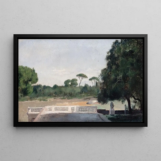 JeanJacques Henner - Jardins de la Villa Borghse vus depuis la Villa Mdicis Rome.webp