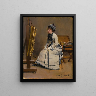 Jean Braud - Femme Assise Devant Un Tableau.webp