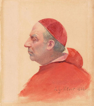 Jehan Georges Vibert - A Cardinal in Profile.webp