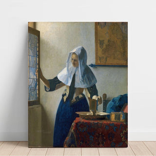Jeune femme avec une cruche d'eau - Johannes Vermeer | Reproduction Tableau Décoration murale affiche copie