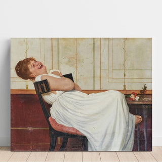 Jeune fille riant - Raffaello Sorbi | Reproduction Tableau Décoration murale affiche copie