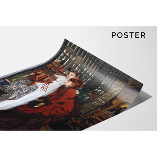 Jeunes femmes regardant Objets Japonais - James Tissot | Reproduction Tableau Décoration murale affiche copie