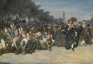 Johan Barthold Jongkind - Le March aux fleurs Boulevard Richard Lenoir Paris.webp