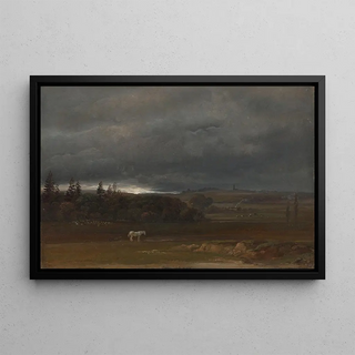 Johan Christian Dahl - Fields near Dresden with a white Horse.webp