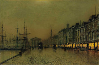 John Atkinson Grimshaw - Greenock dockside by night.webp