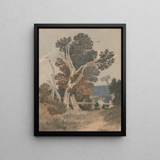 John Sell Cotman - A Group of Trees by a Fence.webp