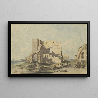 John Varley - Lindisfarne Abbey op Holy Island Northumberland.webp